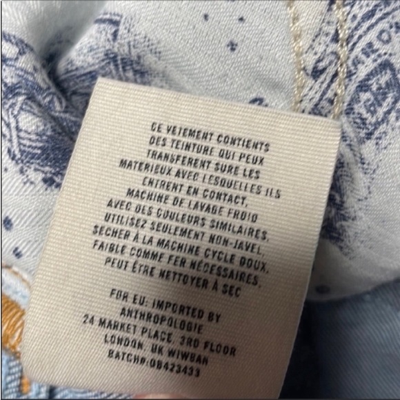 Pilcro and the letterpress Hyphen Distress Jeans Denim Anthropologie Size 25 p - Picture 5 of 11